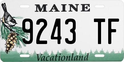 ME license plate 9243TF