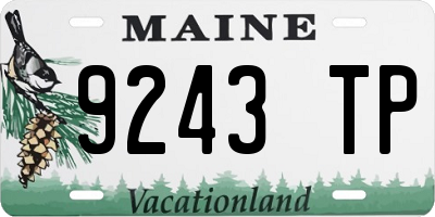 ME license plate 9243TP