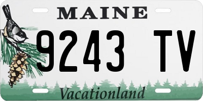ME license plate 9243TV