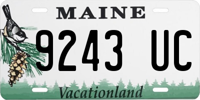 ME license plate 9243UC