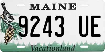ME license plate 9243UE