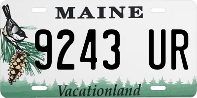 ME license plate 9243UR