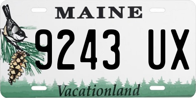 ME license plate 9243UX