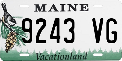 ME license plate 9243VG