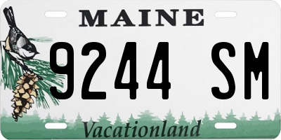 ME license plate 9244SM