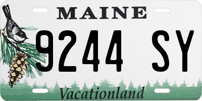 ME license plate 9244SY