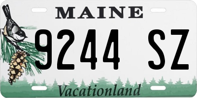 ME license plate 9244SZ