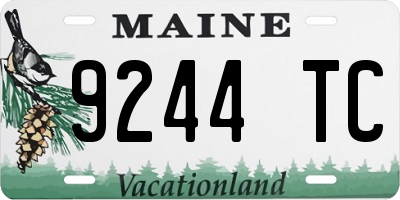 ME license plate 9244TC