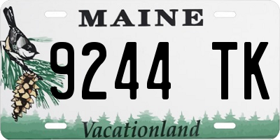 ME license plate 9244TK