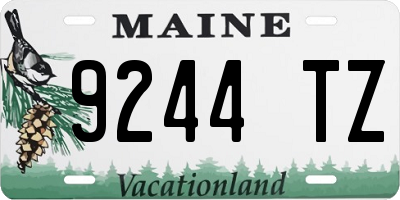 ME license plate 9244TZ