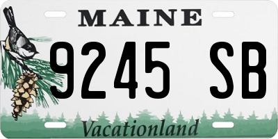 ME license plate 9245SB