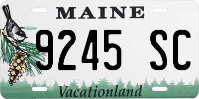 ME license plate 9245SC