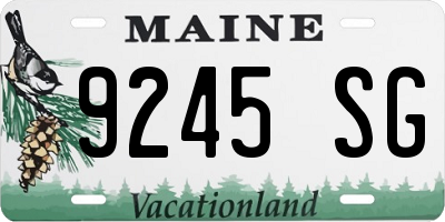 ME license plate 9245SG