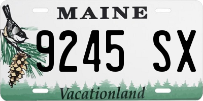 ME license plate 9245SX