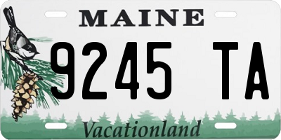 ME license plate 9245TA