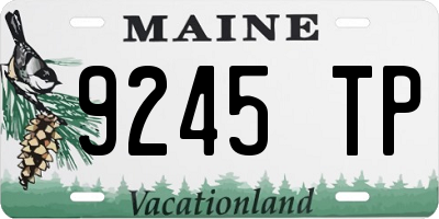 ME license plate 9245TP