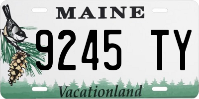 ME license plate 9245TY