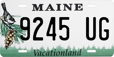 ME license plate 9245UG