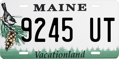 ME license plate 9245UT