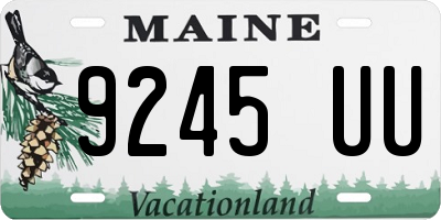 ME license plate 9245UU