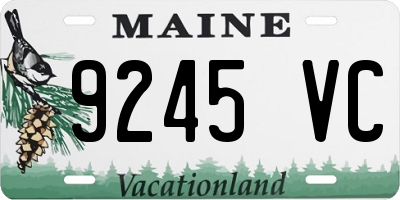 ME license plate 9245VC