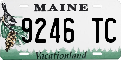 ME license plate 9246TC