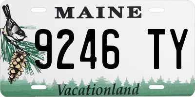 ME license plate 9246TY