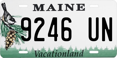 ME license plate 9246UN