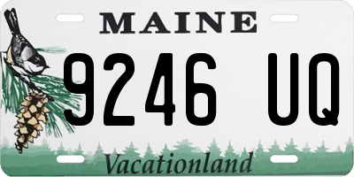 ME license plate 9246UQ