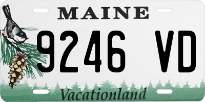 ME license plate 9246VD