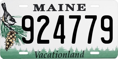 ME license plate 924779