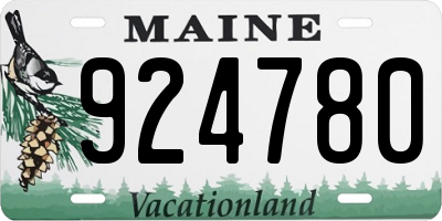 ME license plate 924780