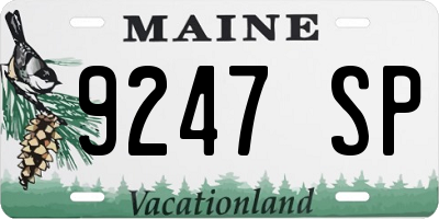 ME license plate 9247SP