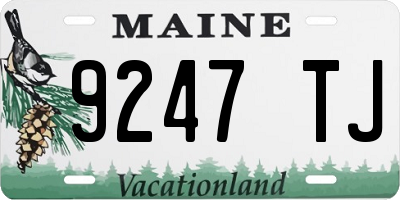 ME license plate 9247TJ
