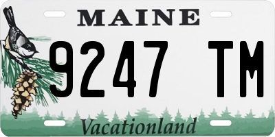 ME license plate 9247TM