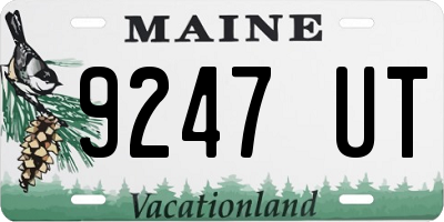 ME license plate 9247UT