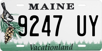 ME license plate 9247UY