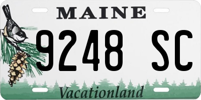 ME license plate 9248SC