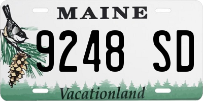 ME license plate 9248SD