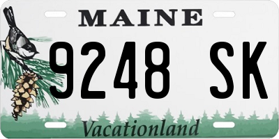 ME license plate 9248SK