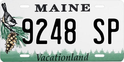 ME license plate 9248SP