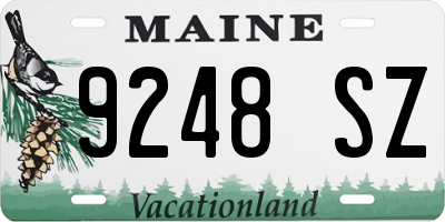 ME license plate 9248SZ
