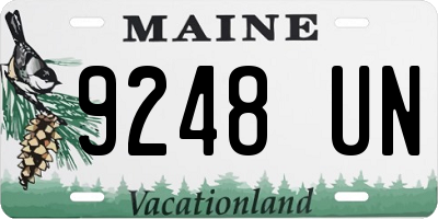 ME license plate 9248UN