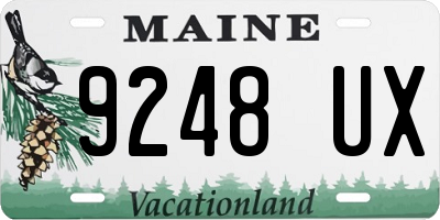 ME license plate 9248UX