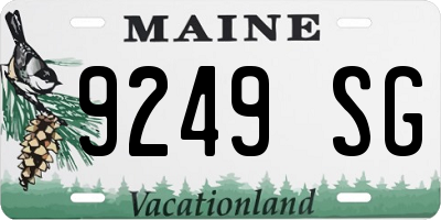 ME license plate 9249SG