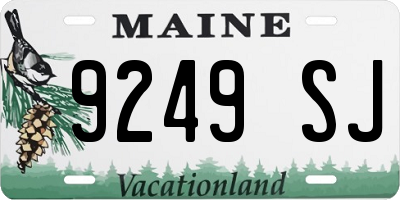 ME license plate 9249SJ