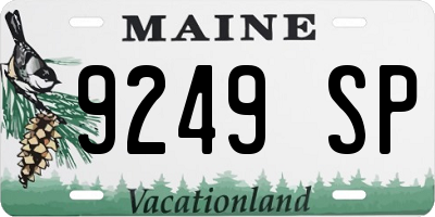 ME license plate 9249SP