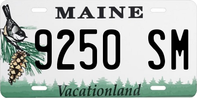ME license plate 9250SM