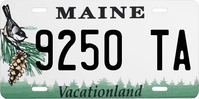 ME license plate 9250TA