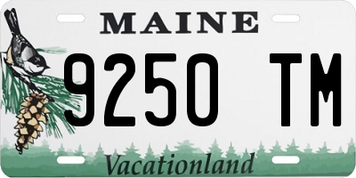 ME license plate 9250TM